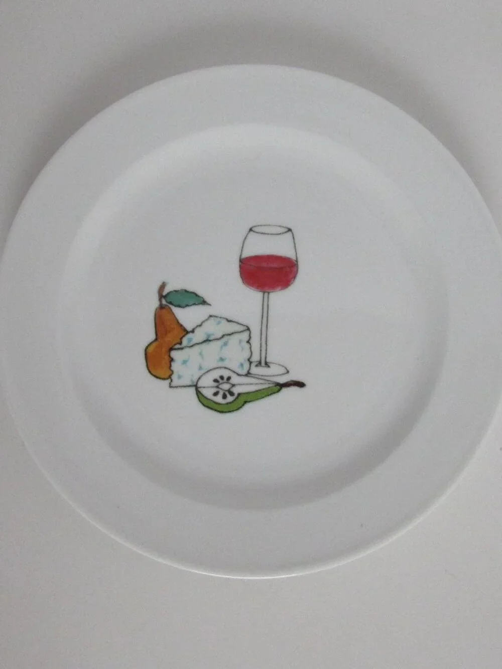 set of wine & cheese plates